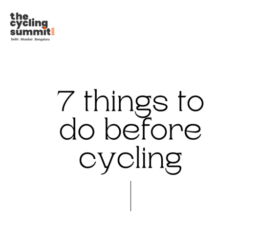 7 things to do before cycling