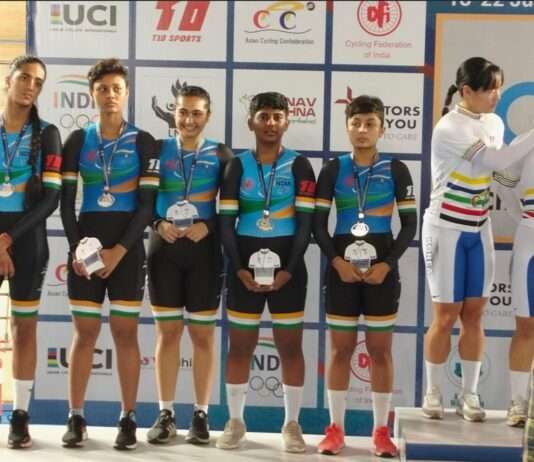 India won 10 medals on the day one of Asian Track Cycling Championship being held in New Delhi