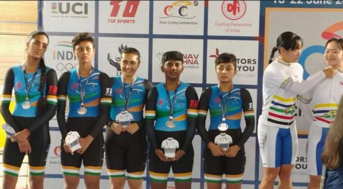 India won 10 medals on the day one of Asian Track Cycling Championship being held in New Delhi