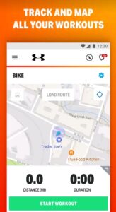 MapMyRide cycling app