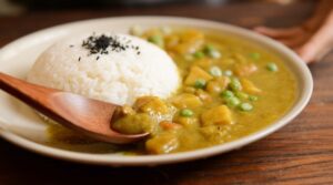 Lentil soup with rice for cyclist