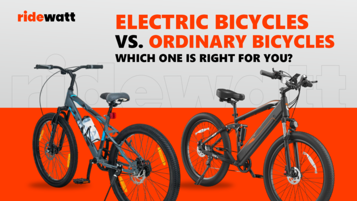 electric and ordinary bicycles