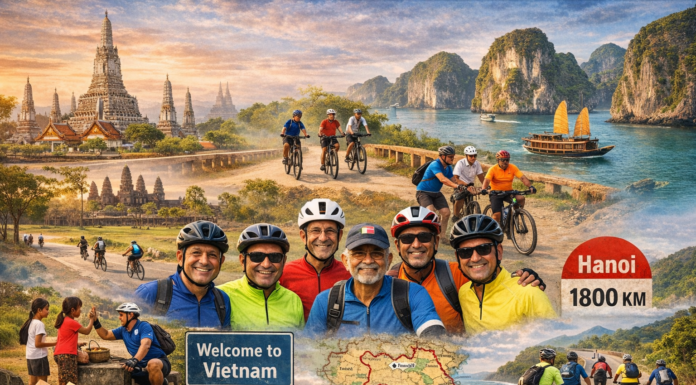 From city streets to foreign roads, senior cyclists ride across Southeast Asia